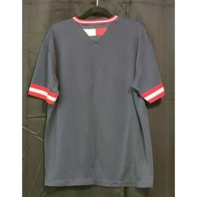 Tommy Hilfiger Athletics Mens Spell Out T-shirt V-Neck Short Sleeve Size Large - Thumbnail 3