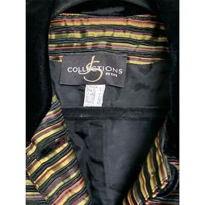 JS Collections Petite Women's Striped Blazer Size 10 Multicolor Vintage - Thumbnail 5