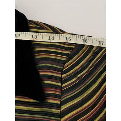 JS Collections Petite Women's Striped Blazer Size 10 Multicolor Vintage - Thumbnail 7