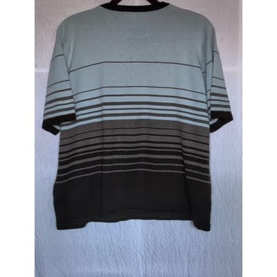 Dressbarn Crew Neck Short Sleeve Striped Acrylic/Cotton Shirt 18/20 - Thumbnail 2