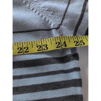 Dressbarn Crew Neck Short Sleeve Striped Acrylic/Cotton Shirt 18/20 - Thumbnail 7