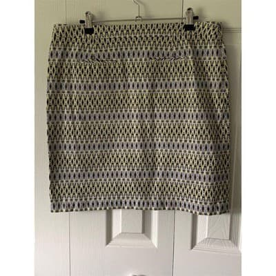 W by Worth Women's Geometric Button-Up Mini Skirt Size 6 Multicolor - Thumbnail 6