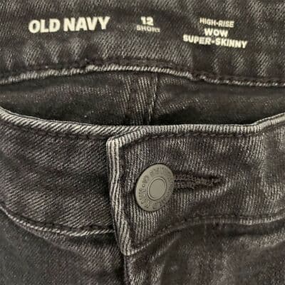Old Navy High-Rise Super-Skinny Jeans Women's Size 12 Short Dark Wash Stretch - Thumbnail 2