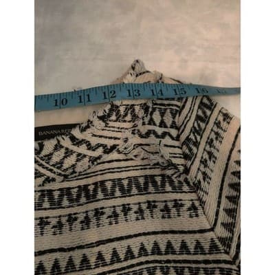 Banana Republic Ponte Knit Sheath Dress Short Sleeve White Black Size 10 - Thumbnail 9