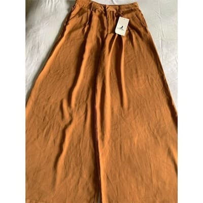 Tronjori Women's High-Rise Wide Leg Pants Size S Casual - Thumbnail 5