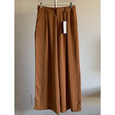 Tronjori Women's High-Rise Wide Leg Pants Size S Casual - Thumbnail 2
