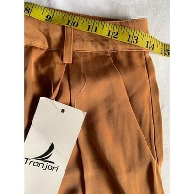 Tronjori Women's High-Rise Wide Leg Pants Size S Casual - Thumbnail 8