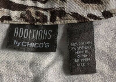 Additions By Chico's Size 1 Womens Leopard Print Brown Jacket Long Sleeve - Thumbnail 10