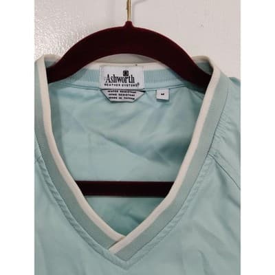 VTG. Ashworth Weather Systems Long sleeve Pullover Water Wind Resistant Shirt - Thumbnail 3