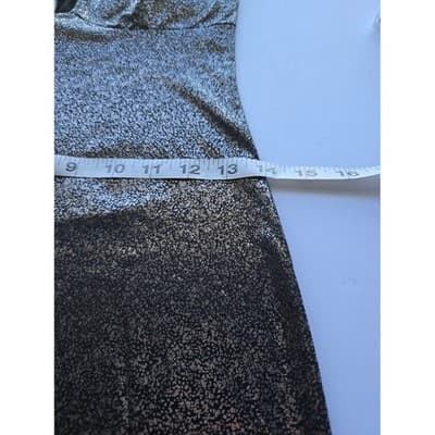 MED Manito Sparkling Metallic Fringe Mini Dress Spaghetti Strap VNeck Party - Thumbnail 12