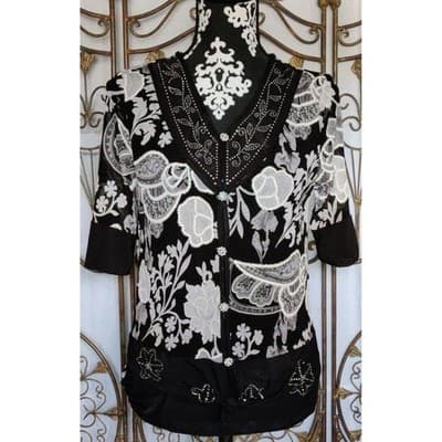 VTG. Women's Appointments Size Small Floral Print Blouse - Image 1