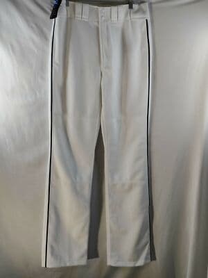 New Mizuno Full Length Baseball Pants Open Hem Bottom Adult Off White Size Large - Image 1