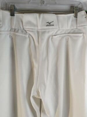 New Mizuno Full Length Baseball Pants Open Hem Bottom Adult Off White Size Large - Thumbnail 4