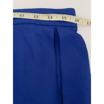 Bar III Women's XL Blue Pleated Mini Skirt Button Front Casual - Thumbnail 5