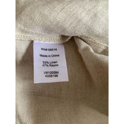 Coldwater Creek Women's Wide-Leg Pants Size 4 Beige Casual Drawstring - Thumbnail 12