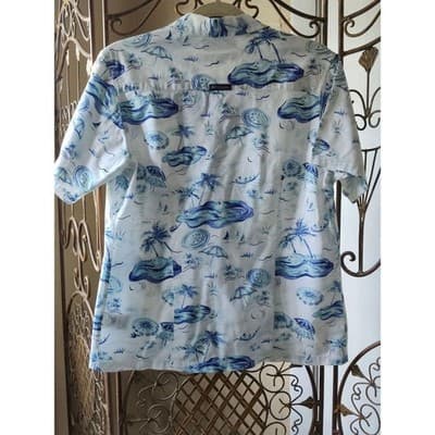 VTG. Columbia Sportwear Women Top Blouse Shirt Size M Button Up Cotton Blend - Thumbnail 2