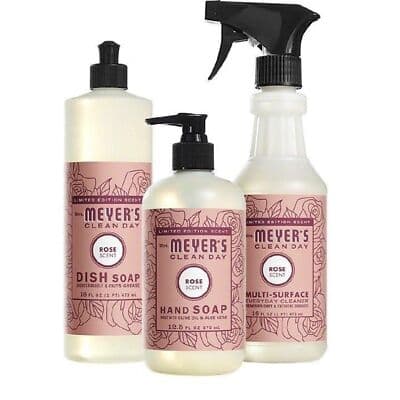 Mrs. Meyers Clean Day Everyday Basics Set Rose Multi-Surface, Dish & Hand Soap - Thumbnail 5