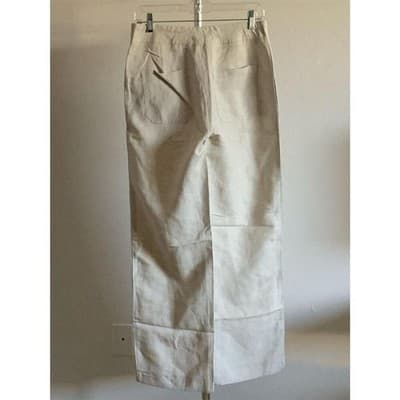 Coldwater Creek Women's Wide-Leg Pants Size 4 Beige Casual Drawstring - Thumbnail 3