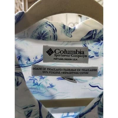 VTG. Columbia Sportwear Women Top Blouse Shirt Size M Button Up Cotton Blend - Thumbnail 4