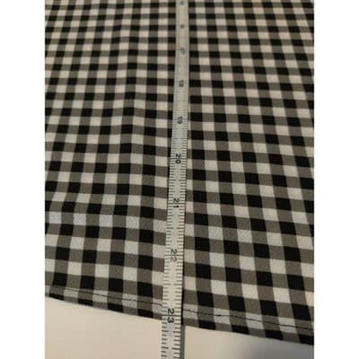 NWT BP Womens One Shoulder Ruffled Checked Top Blouse Black/White/Brown Size XS - Thumbnail 8