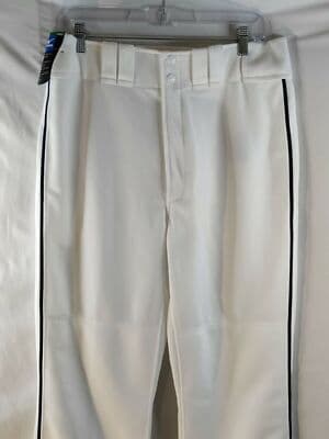 New Mizuno Full Length Baseball Pants Open Hem Bottom Adult Off White Size Large - Thumbnail 3