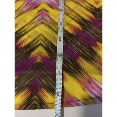 ana A New Approach Petite PM Purple Yellow Chevron Crochet Racerback Tank Top - Thumbnail 10