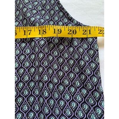 Women's Sleeveless Geometric Blouse Medium Black Round Neck Casual Top XL - Thumbnail 9