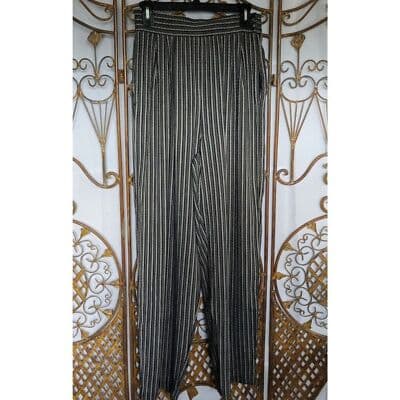 Vintage Rexx LTD. London New York Black Cream Strip 2 pc. pant set M - Thumbnail 9