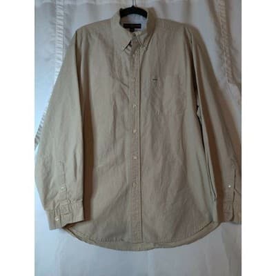 Tommy Hilfiger Masters Mens Button Down Shirt Plaid Long Sleeve Size Large - Image 1