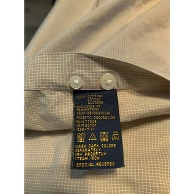 Tommy Hilfiger Masters Mens Button Down Shirt Plaid Long Sleeve Size Large - Thumbnail 7