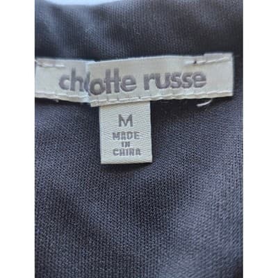 Charlotte Russe Black Corset Top Royal Blue Chiffon Skater Dress Medium - Thumbnail 6