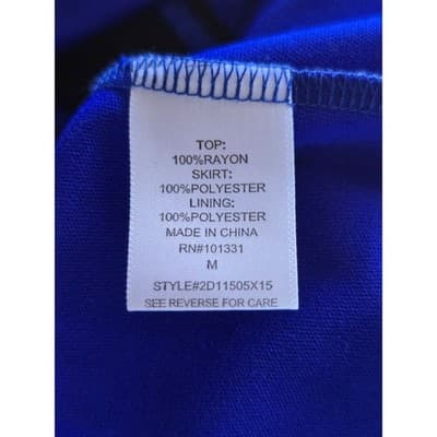 Charlotte Russe Black Corset Top Royal Blue Chiffon Skater Dress Medium - Thumbnail 10