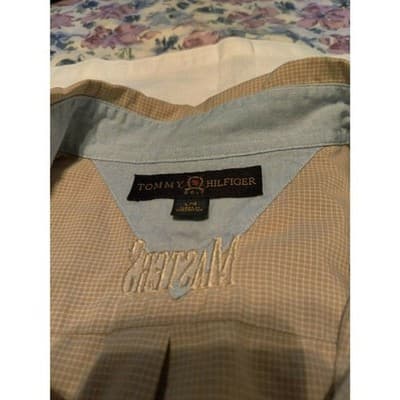 Tommy Hilfiger Masters Mens Button Down Shirt Plaid Long Sleeve Size Large - Thumbnail 6