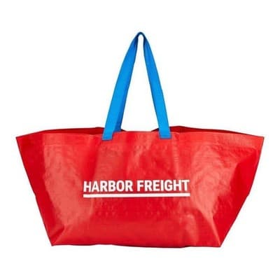 Lot of 3 Harbor Freight Red Blue Tote Bag Large Reusable Shopping Grocery Bag - Image 1