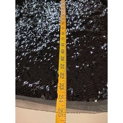 Arden B Womens Black Sequins Top Blouse Cap Sleeve Lined Polyester Size Small - Thumbnail 8