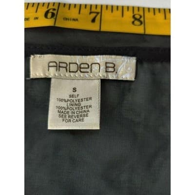 Arden B Womens Black Sequins Top Blouse Cap Sleeve Lined Polyester Size Small - Thumbnail 4