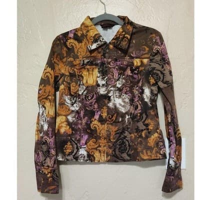 Simon Chang Womens Full Zipper jacket Pockets Long Sleeves Brown Size 8 - Thumbnail 5