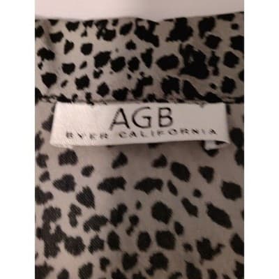 AGB California Leopard Print Button Up Short Sleeve Blouse Women - Thumbnail 3
