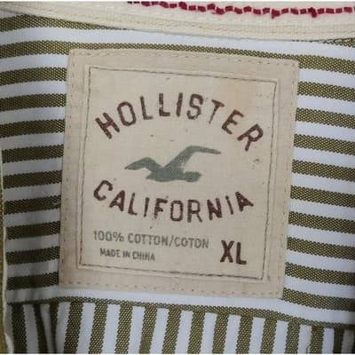VTG. Hollister California Men's Long Sleeve Stripe Shirt Size XL - Thumbnail 5