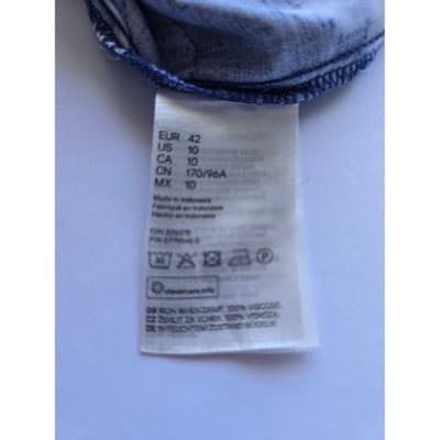 H&M Blue Floral Maxi Dress Spaghetti Strap Tiered Ruffle Midi Summer - Thumbnail 7