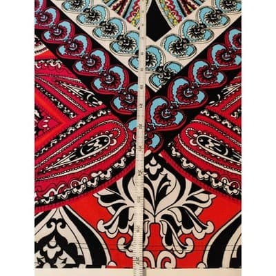 VTG. Coco Bianco Paisley 1/4 Zip Front 3/4 Sleeve Top Blouse Womens Size Small - Thumbnail 9