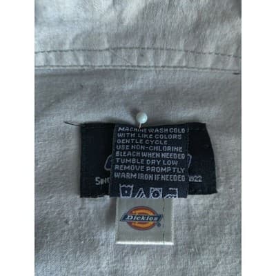 Authentic Dickies Mens Plaid Button Up Short Sleeve Shirt Cotton Gray Size XL - Thumbnail 6