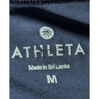 Athleta Fastest Track Womens Med Navy Blue Long Sleeve Activewear Athletic Shirt - Thumbnail 5