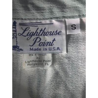 Lighthouse Point Women's Floral Top Button Front Short Sleeve Ivory Size Small - Thumbnail 6