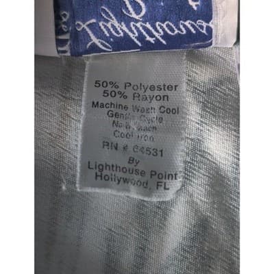 Lighthouse Point Women's Floral Top Button Front Short Sleeve Ivory Size Small - Thumbnail 7