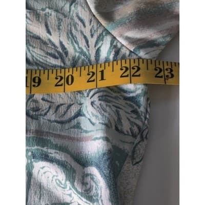 Lighthouse Point Women's Floral Top Button Front Short Sleeve Ivory Size Small - Thumbnail 9