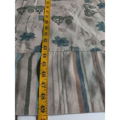 Erika Collection Womens Dress Linen Blend Shift Long Floral Pocket Size Small - Thumbnail 4