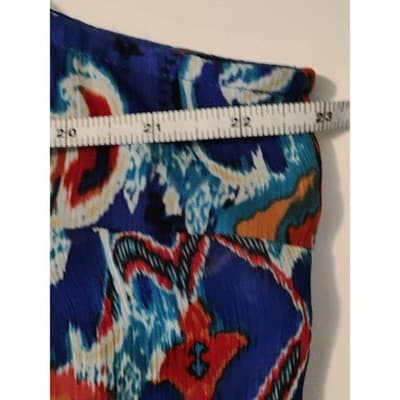 VTG. Jones New York Womens Floral Sleeveless Top Blouse Lace Neckline Blue XL - Thumbnail 8