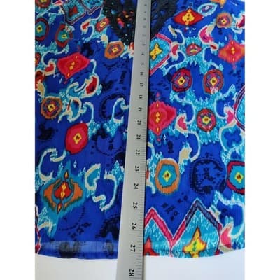 VTG. Jones New York Womens Floral Sleeveless Top Blouse Lace Neckline Blue XL - Thumbnail 9