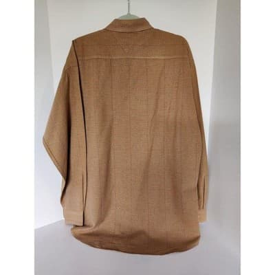 Vtg. Men Tommy Hilfiger Button Down Shirt Large Long Sleeve Plaid Brown Red - Thumbnail 2